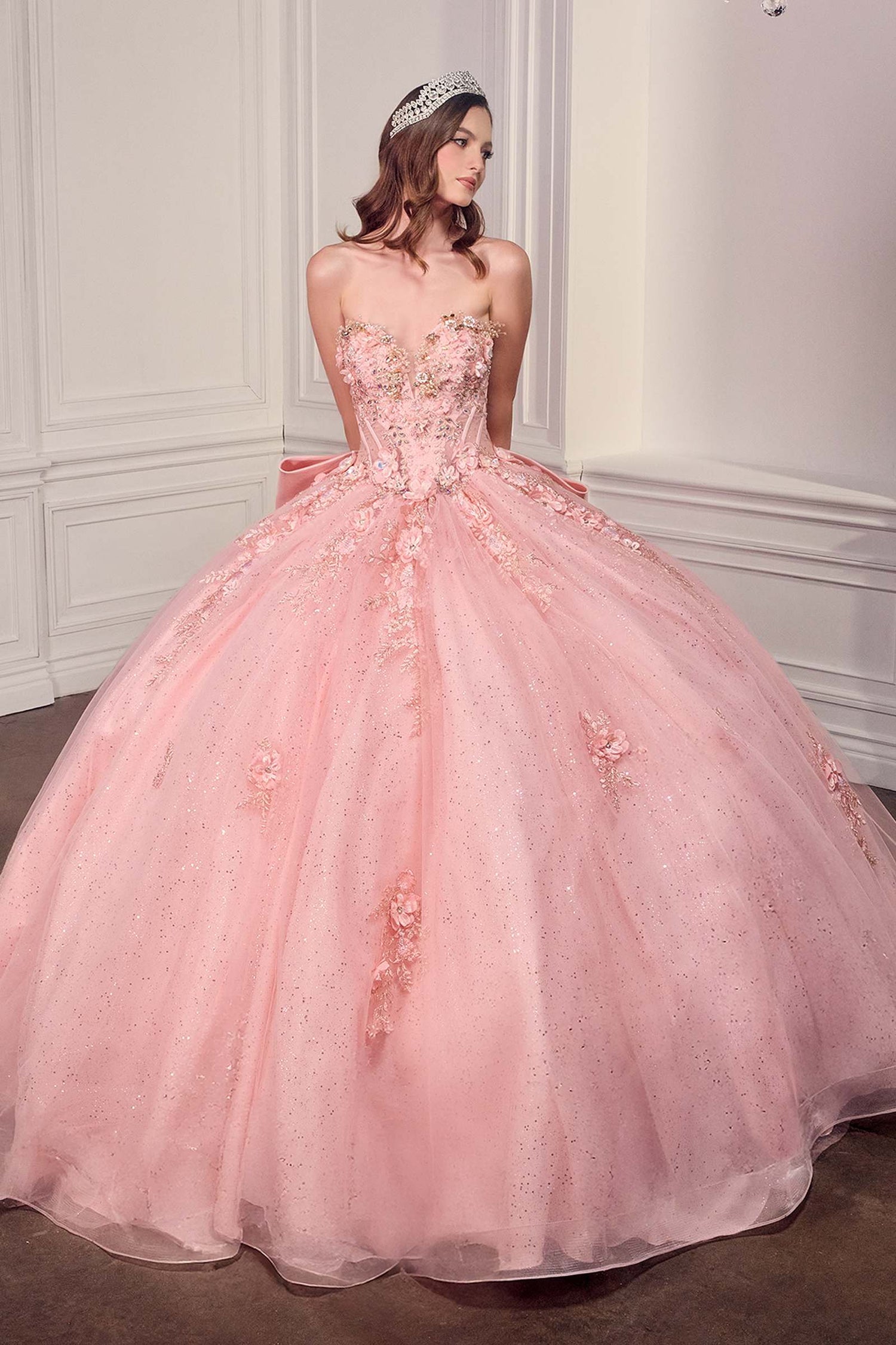 Ladivine 15726 Strapless Sweetheart Quinceanera Ball Gown by DiscountDressShop