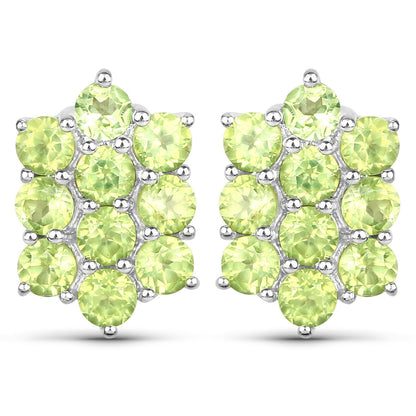 6.80 Carat Genuine Peridot .925 Sterling Silver 3 Piece Jewelry Set (Ring, Earrings, and Pendant w/ Chain) by Bids.com