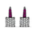 Black Rhodium Plated 18K White Gold 7/8 Cttw Round Diamond and Graduated Red Ruby Drop Earrings (F-G Color, VS1-VS2 Clarity) by Bids.com
