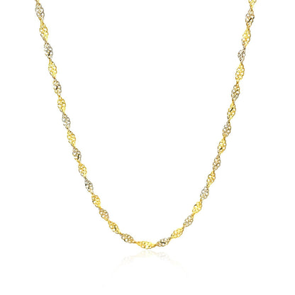 2.0mm 14k Two-Tone Gold Singapore Chain by Bids.com