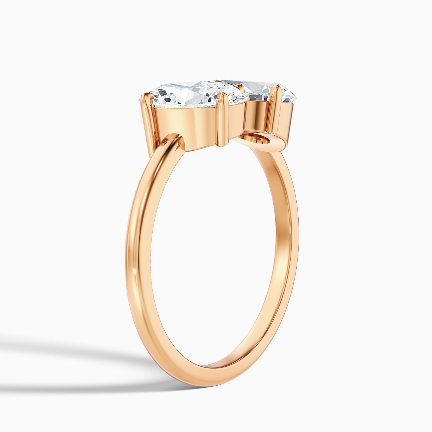 Heidi Toi Et Moi Ring in 14k Yellow Gold With Oval and Pear Two Stone Lab Grown Diamond (1 Ct. Tw.)