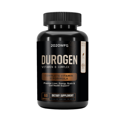 DUROGEN: Cellular Performance Complex | 60 Capsules – Activated B-Vitamins, CoQ10 &amp; Mitochondrial Support for Recovery &amp; Vitality
