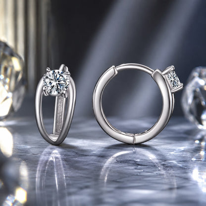 925 Sterling Silver 0.40 Carat Moissanite Earrings for Women  DestGlow