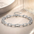 925 Sterling Silver White Gold Plated 15+6cm Adjustable Bracelet for Women  DestGlow