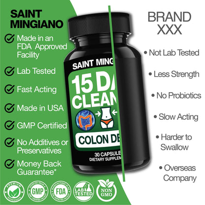 15 Day Cleanse | Colon Detox with Natural Laxative for Constipation &amp; Bloating.