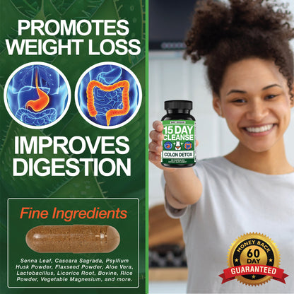 3 x Bundle - 15 Day Cleanse | Colon Cleanse &amp; Detox by Saint Mingiano - Supplements &amp; Wellness Dedicated to Holistic Health