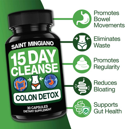 15 Day Cleanse | Colon Detox with Natural Laxative for Constipation &amp; Bloating.