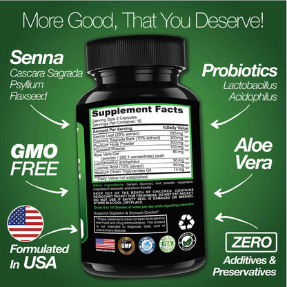 15 Day Cleanse | Colon Detox with Natural Laxative for Constipation &amp; Bloating.