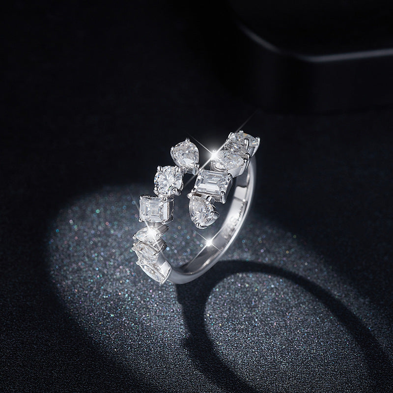 2.6 Carat Sparkala™ 925 Sterling Silver Bypass Ring by Sparkala