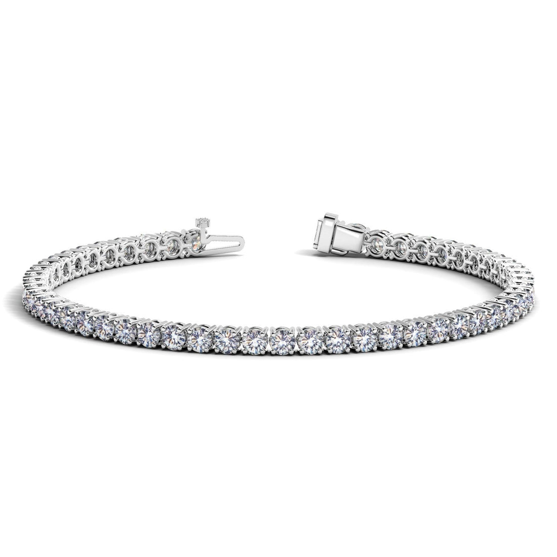 Lab Grown Round Diamond Tennis Bracelet in 14k White Gold (6 cctw F/G VS2/SI1) by Bids.com