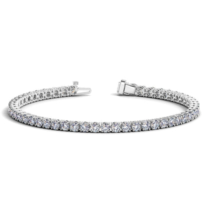 Lab Grown Round Diamond Tennis Bracelet in 14k White Gold (6 cctw F/G VS2/SI1) by Bids.com