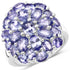 7.08 Carat Genuine Tanzanite .925 Sterling Silver Ring by Bids.com