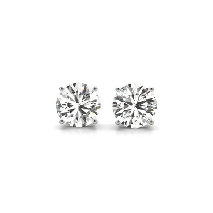 4 cttw Certified IGI Lab Grown Round Diamond Stud Earrings 14k White Gold (G/VS2) by Bids.com