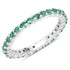 1.02 Carat Genuine Zambian Emerald 14K White Gold Ring  DestGlow