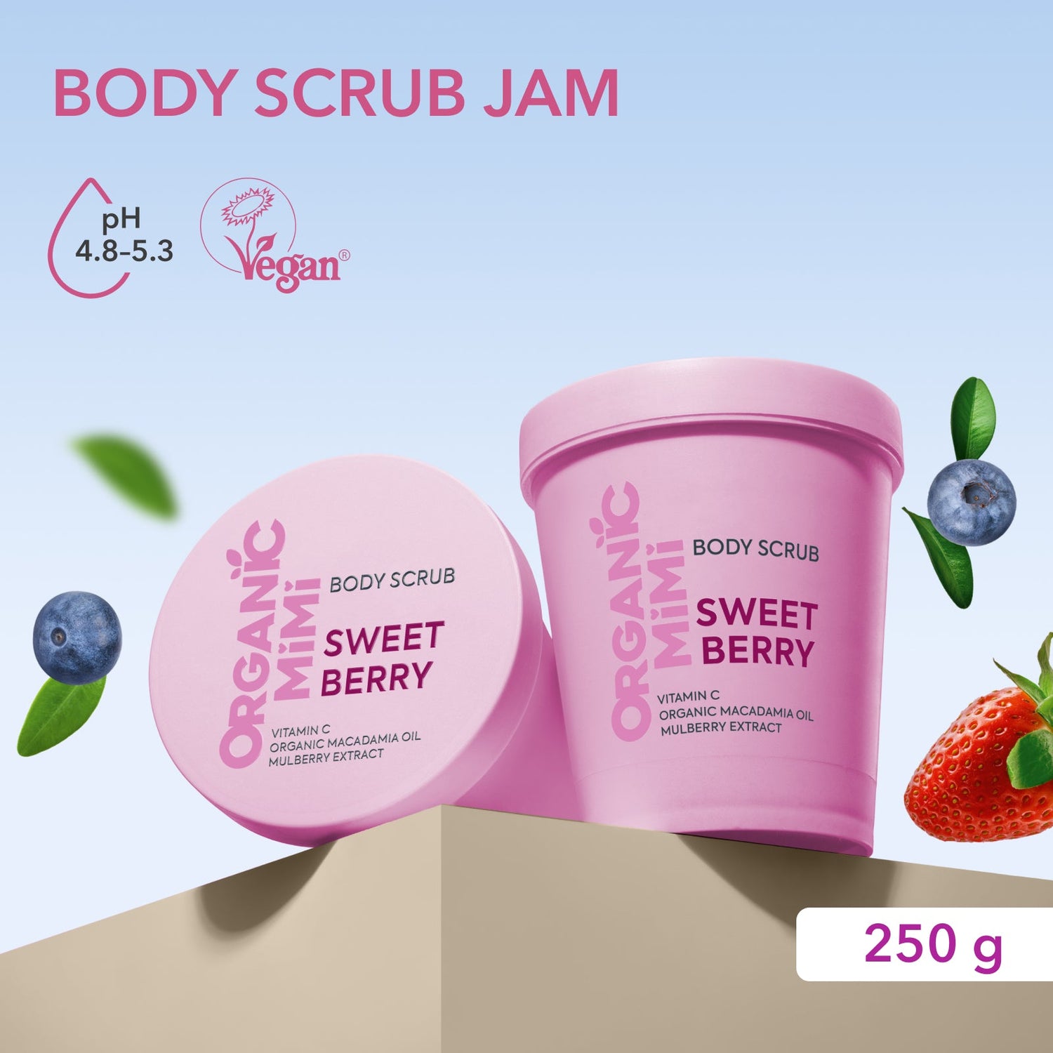 ORGANIC MIMI, BODY SCRUB SWEET BERRY, 250 g by Damask Rose