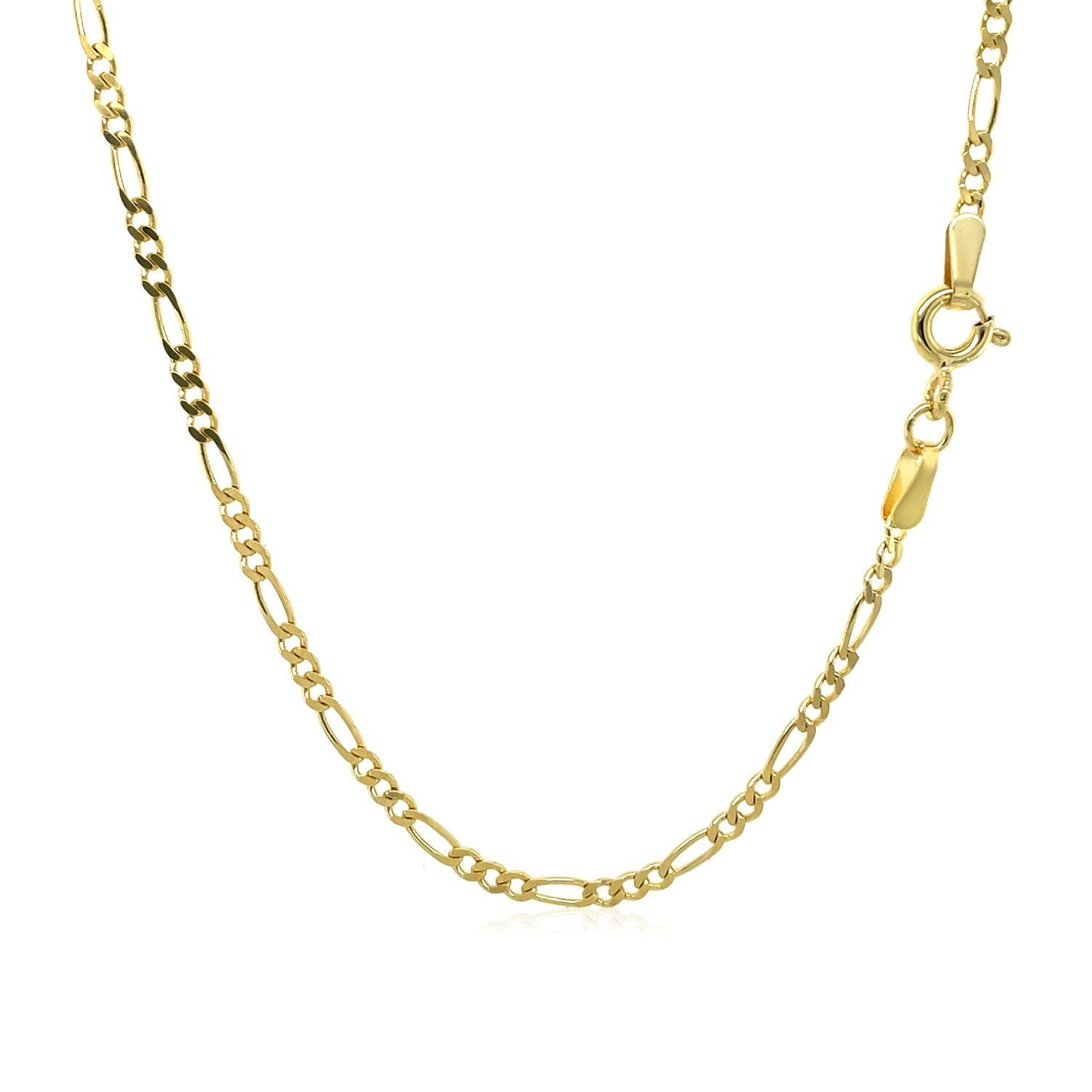 14k Yellow Gold Solid Figaro Chain 1.9mm by Bids.com