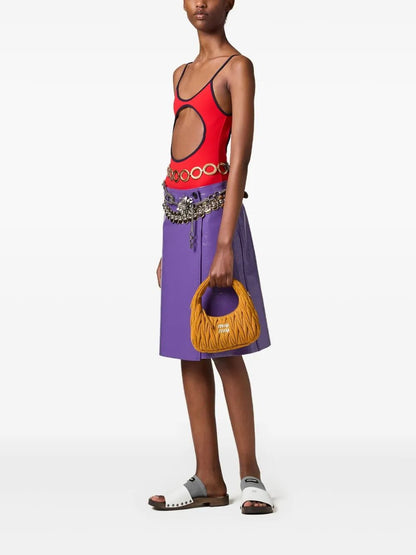 Miu Miu Women Small Wander Matelassé Suede Bag by Luosophy