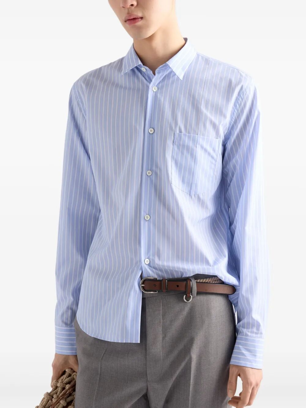 Prada Men Striped Cotton Shirt by Luosophy