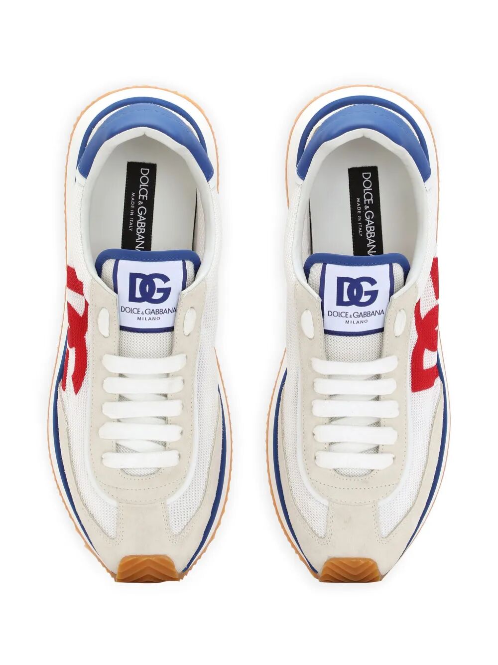 Dolce &amp; Gabbana Men Suede And Mesh Dg Cushion Sneakers by Luosophy