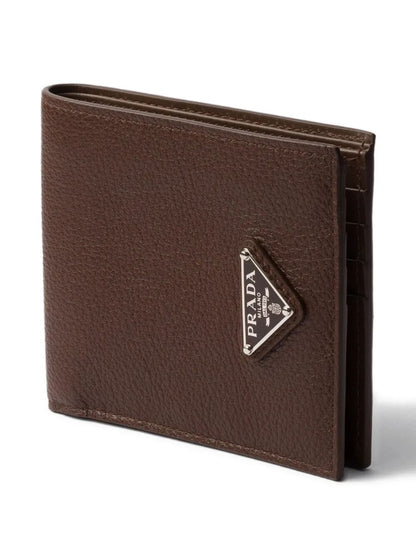 Prada Men Grained Leather Bi-Fold Wallet by Luosophy