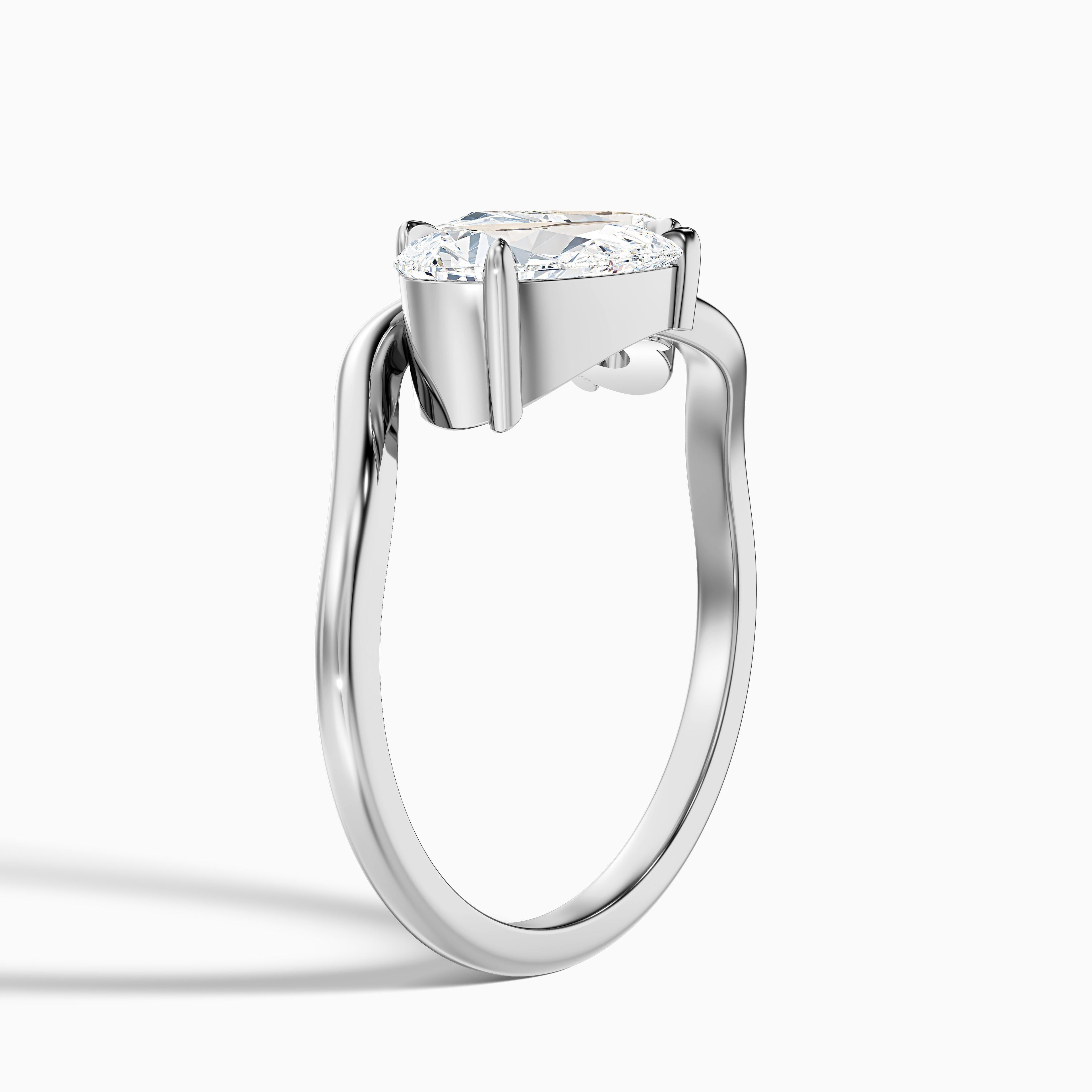 Paula Toi Et Moi Ring in 10k Yellow Gold With Both Pear Two Stone Moissanite Diamond (1 Ct. Tw.)