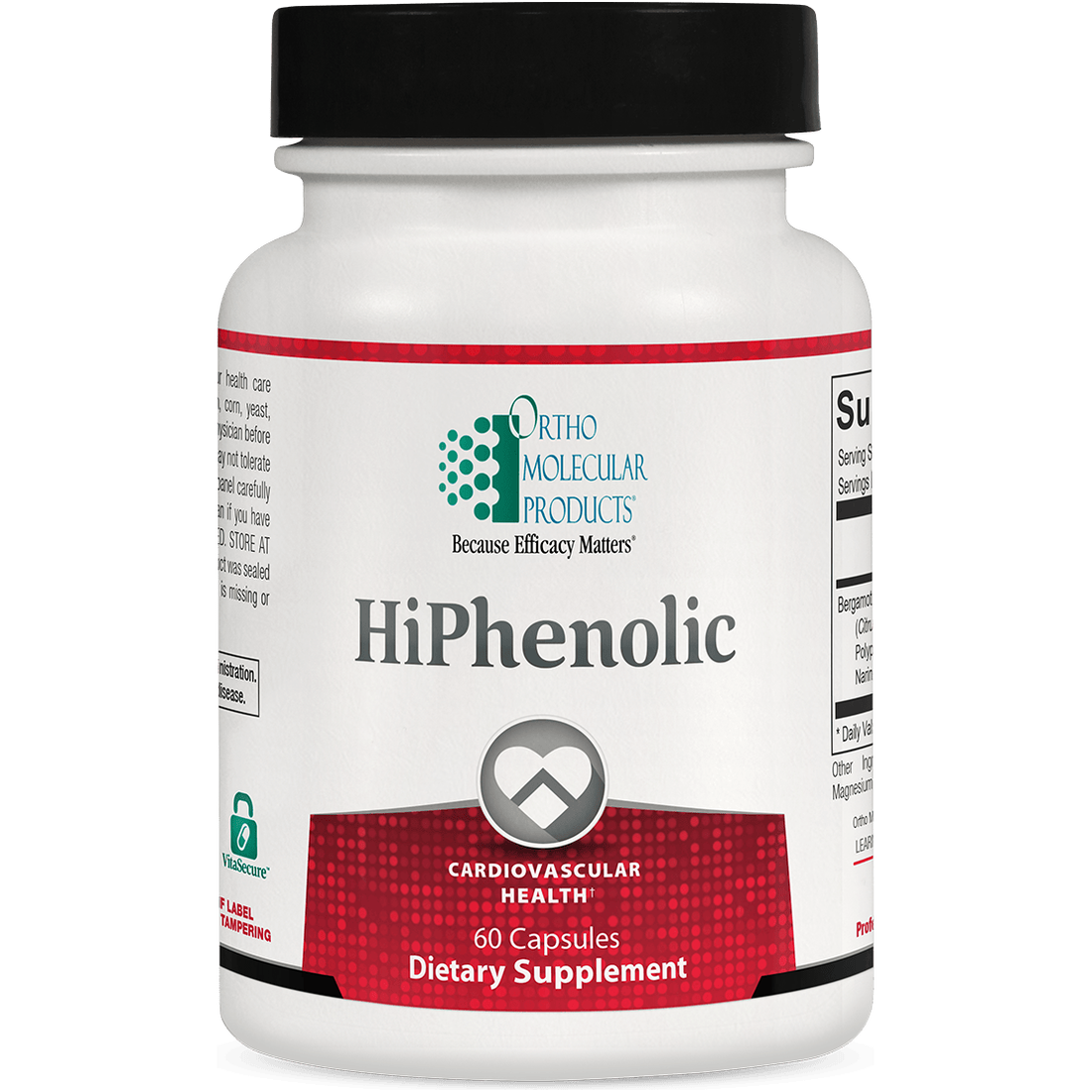 Ortho Molecular Products HiPhenolic Dietary Supplement 60 Capsules by Pasteur Pharmacy