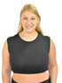 Cropped Layering Tank with Full Shoulder Coverage and Jewel Neckline by Kosher Casual USA