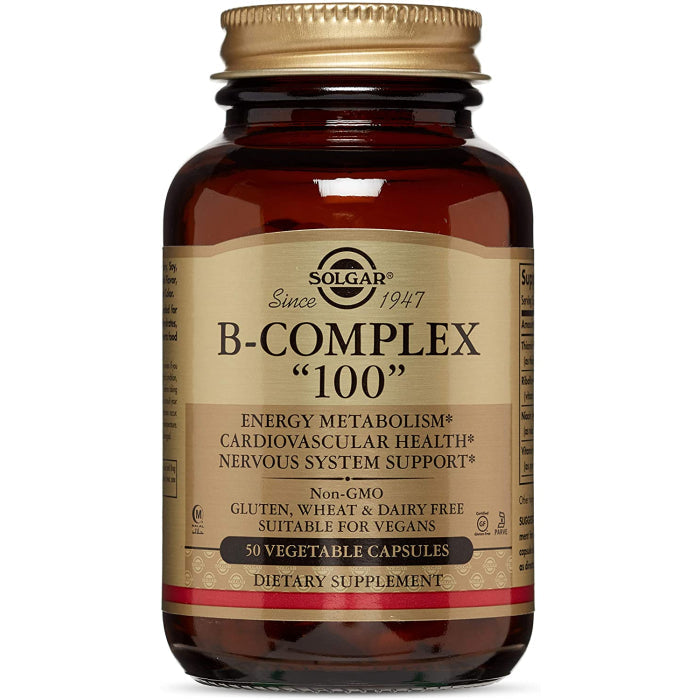 Solgar Vitamin B-Complex "100" Vegetable Capsules, 50 by Pasteur Pharmacy
