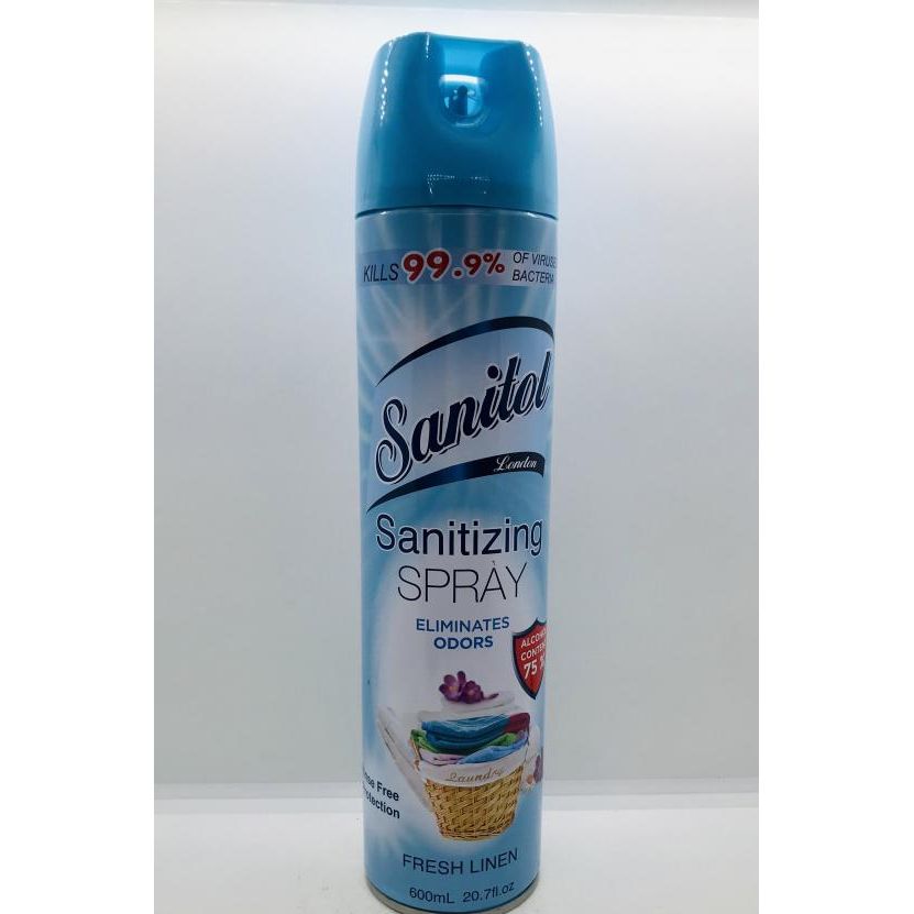 Sanitol Sanitizing Spray Eliminates Odors 600ml by Pasteur Pharmacy