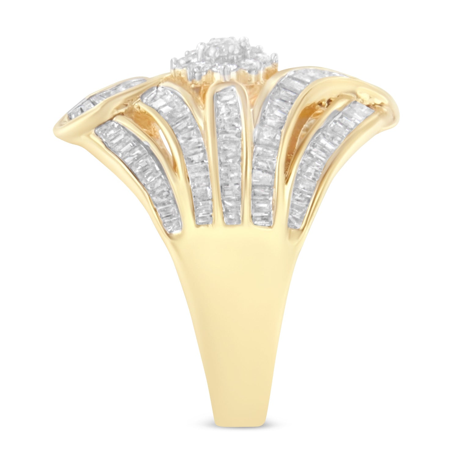 10K Yellow Gold Diamond Ring (1 Cttw, I-J Color, I2-I3 Clarity) - Size 7 by Bids.com