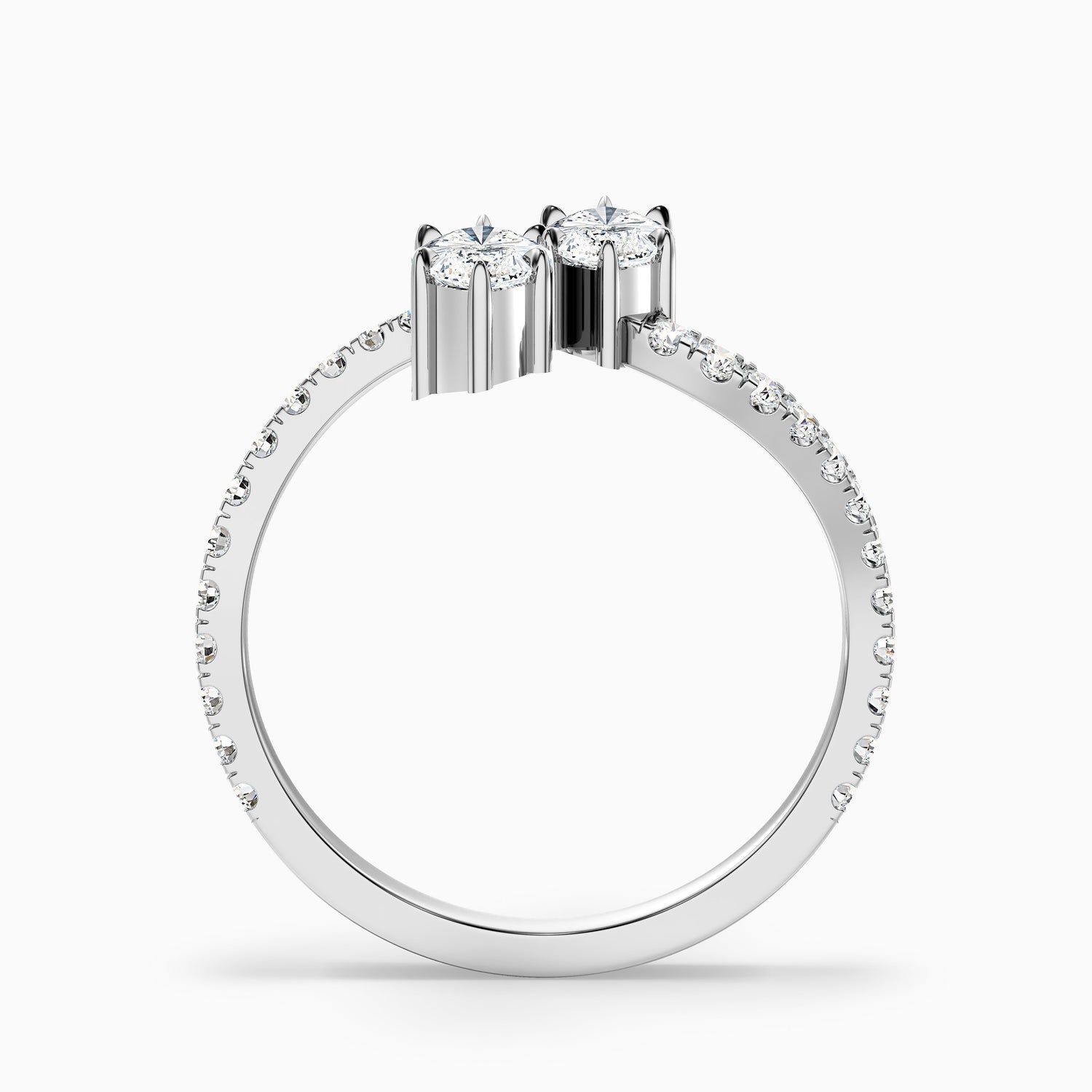 Caren Toi Et Moi Ring in 925 Sterling Silver With Both Marquise Two Stone Lab Grown Diamond (4 Ct. Tw.)