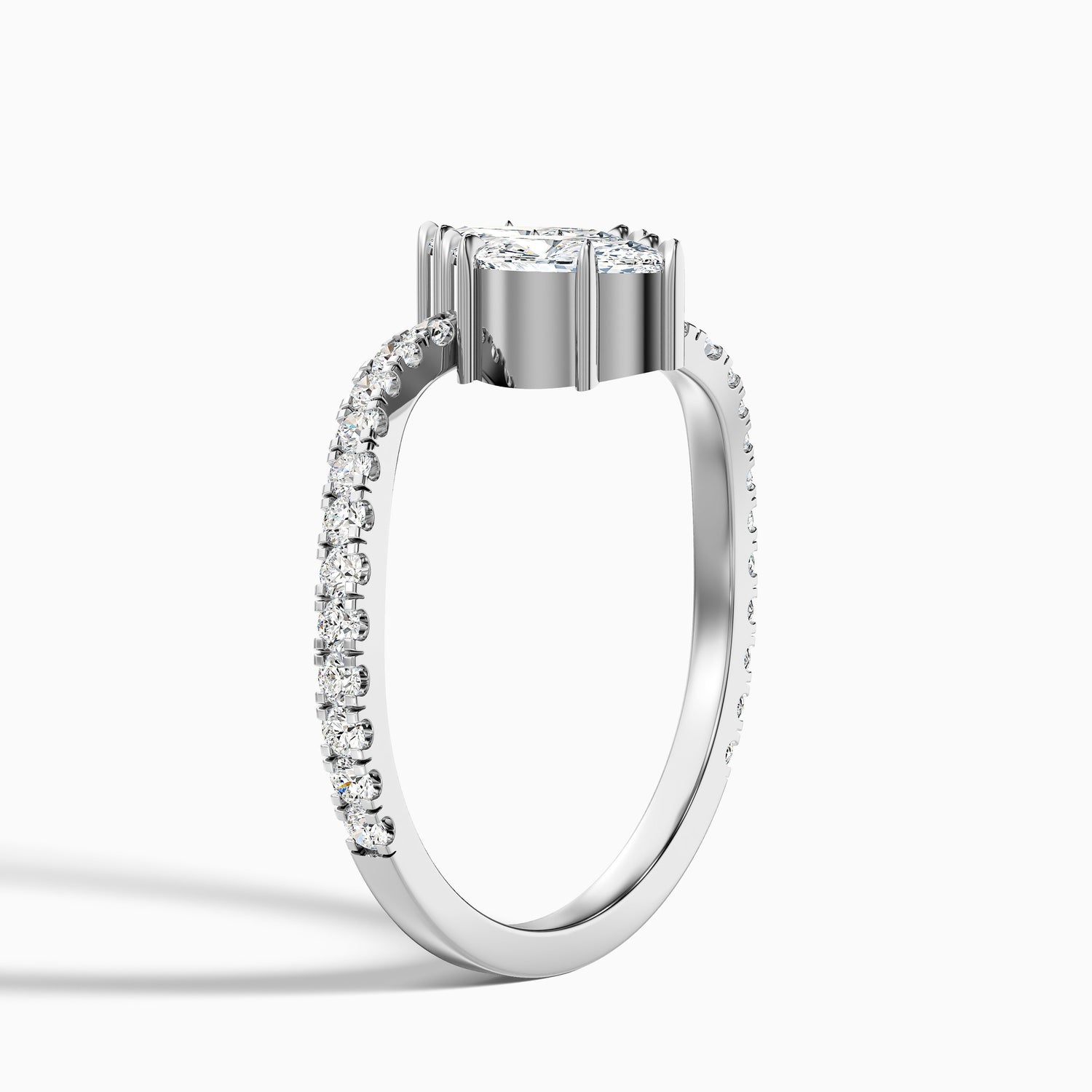 Caren Toi Et Moi Ring in 18k Rose Gold With Both Marquise Two Stone Lab Grown Diamond (1 Ct. Tw.)