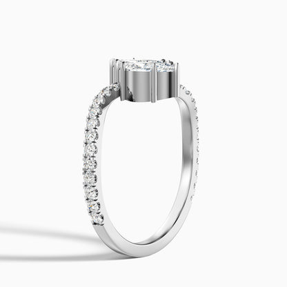 Caren Toi Et Moi Ring in 18k Rose Gold With Both Marquise Two Stone Lab Grown Diamond (3.5 Ct. Tw.)