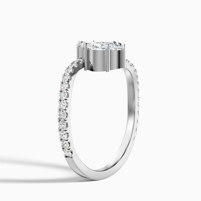 Caren Toi Et Moi Ring in 925 Sterling Silver With Both Marquise Two Stone Lab Grown Diamond (2.5 Ct. Tw.)