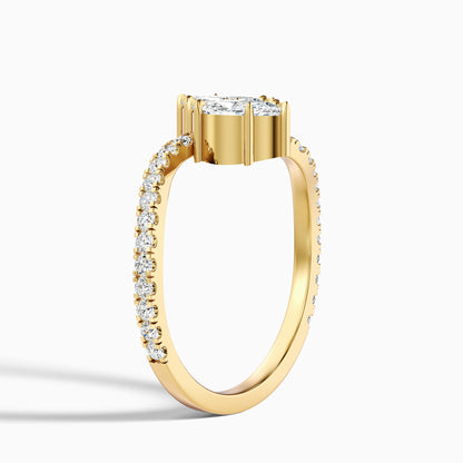 Caren Toi Et Moi Ring in 925 Sterling Silver With Both Marquise Two Stone Lab Grown Diamond (2 Ct. Tw.)