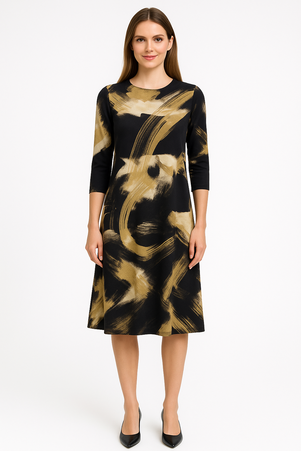 Past The Knee T-Shirt Dress - Comfortable A-Line Silhouette by Kosher Casual USA