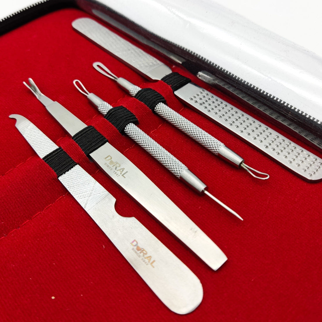Dural Manicure/ Pedicure/Facial Complete Kit with Leather Case Stainless Steel (Grade A+) by Pasteur Pharmacy