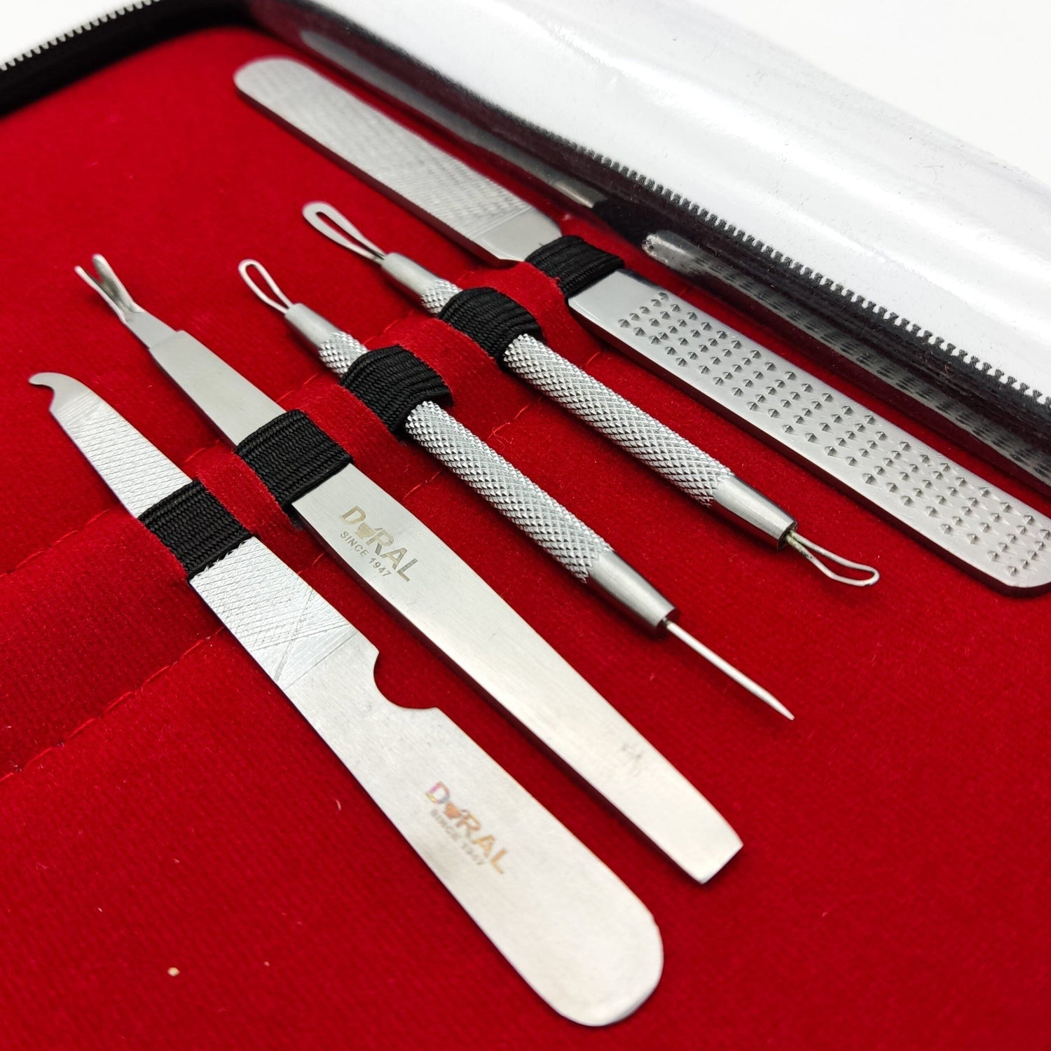 Dural Manicure/ Pedicure/Facial Complete Kit with Leather Case Stainless Steel (Grade A+) by Pasteur Pharmacy