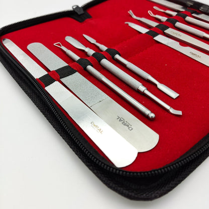 Dural Manicure/ Pedicure/Facial Complete Kit with Leather Case Stainless Steel (Grade A+) by Pasteur Pharmacy