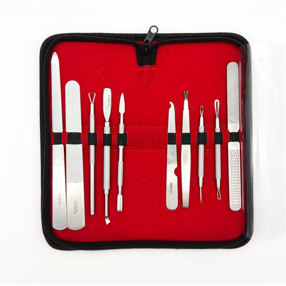Dural Manicure/ Pedicure/Facial Complete Kit with Leather Case Stainless Steel (Grade A+) by Pasteur Pharmacy