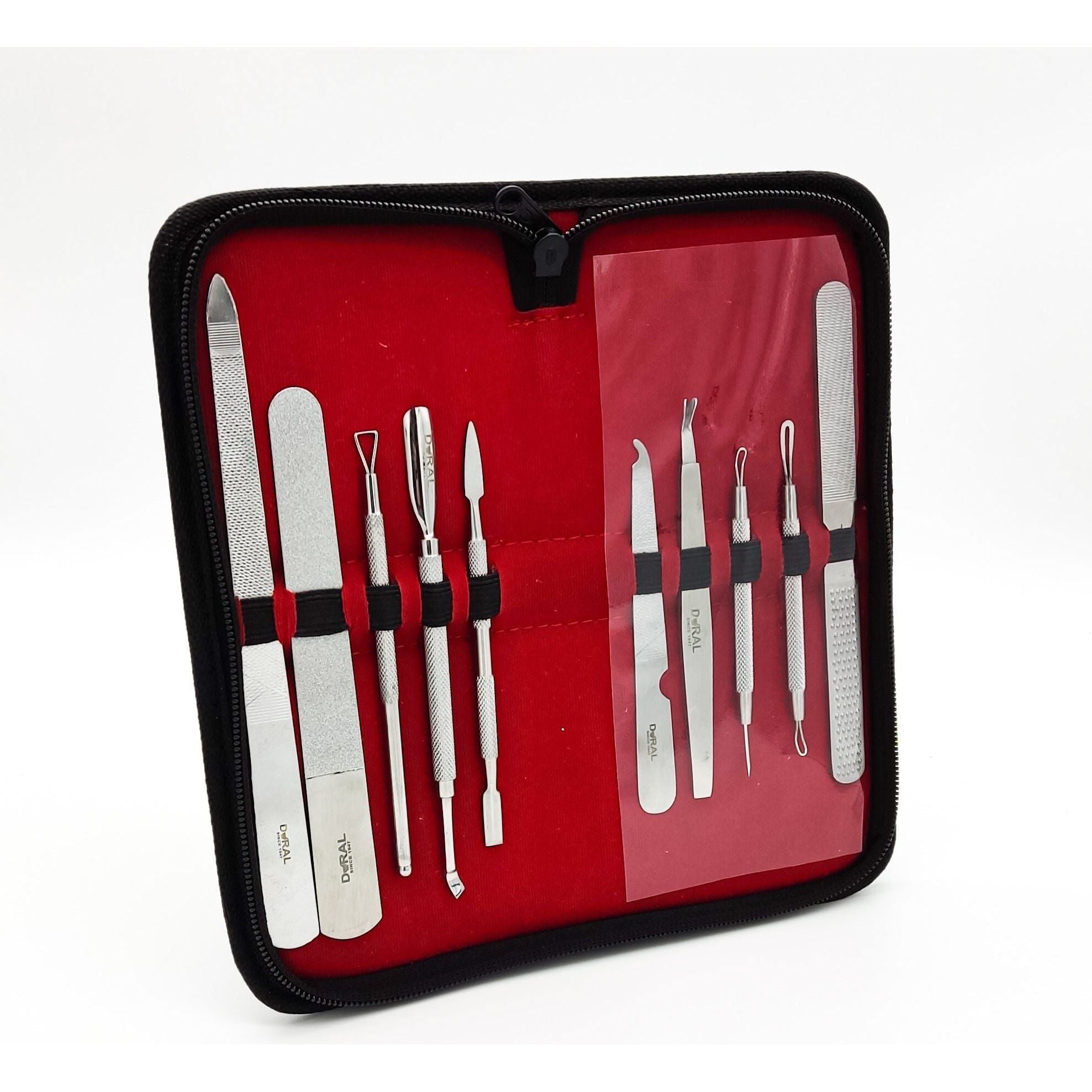 Dural Manicure/ Pedicure/Facial Complete Kit with Leather Case Stainless Steel (Grade A+) by Pasteur Pharmacy