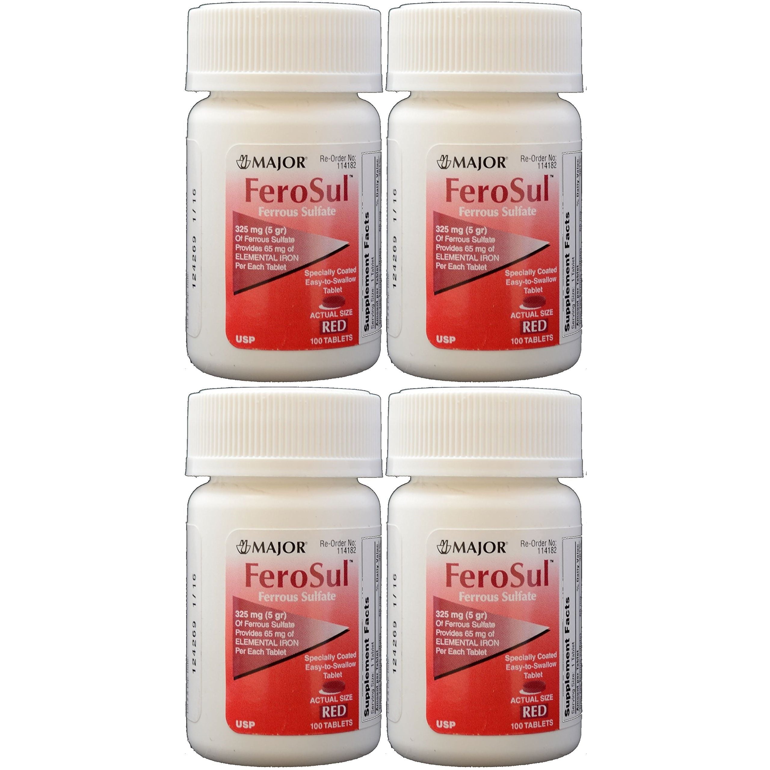 Major FeroSul Ferrous Sulfate 325mg, 100 Tablets by Pasteur Pharmacy