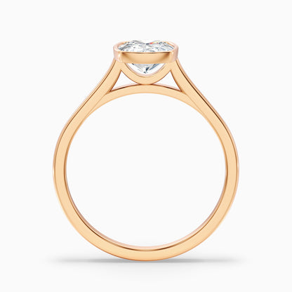 Angie 4 Carat Elongated Cushion Cut Bezel Set Moissanite Diamond Ring in 14k Rose Gold