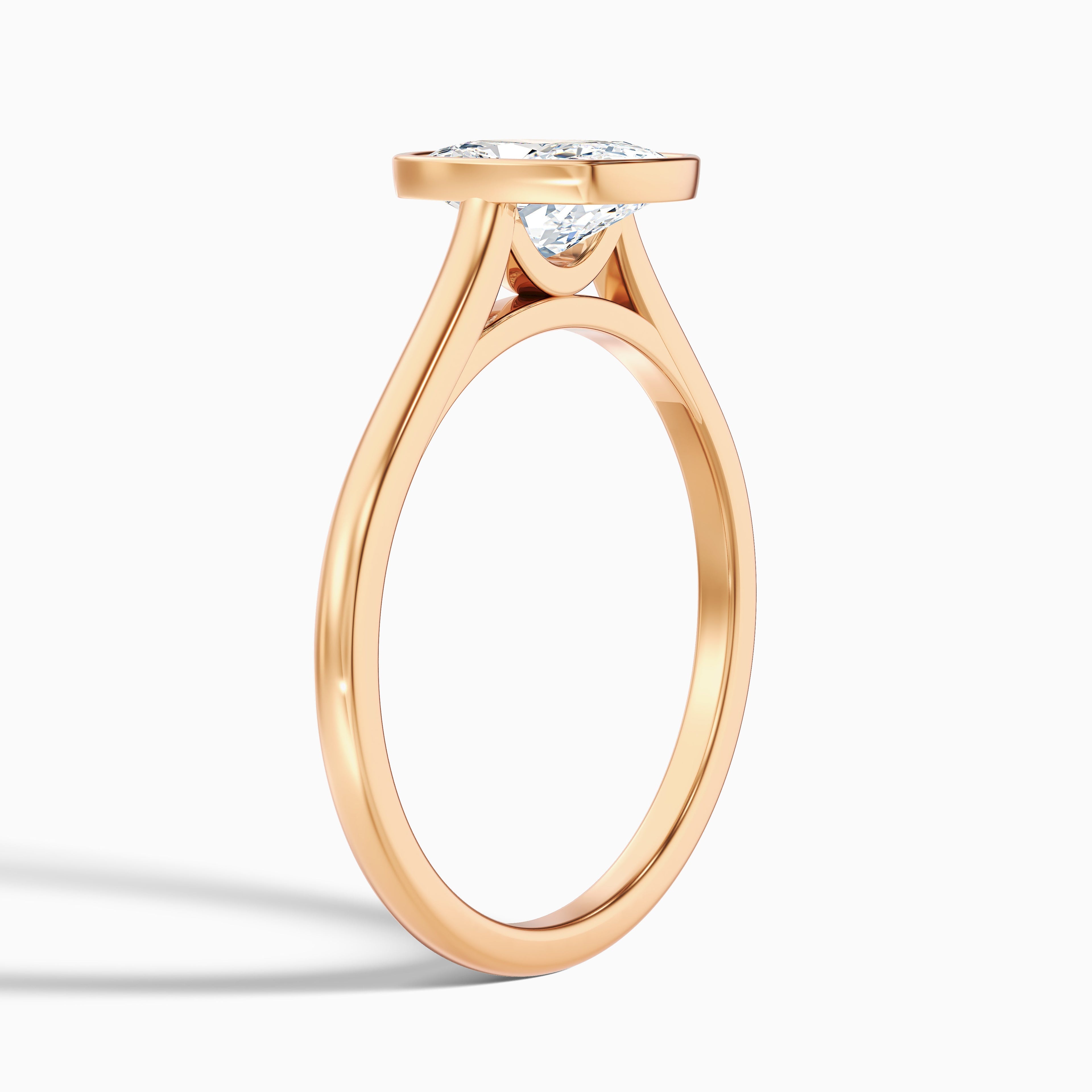 Angie 1.5 Carat Elongated Cushion Cut Bezel Set Moissanite Diamond Ring in 10k Yellow Gold