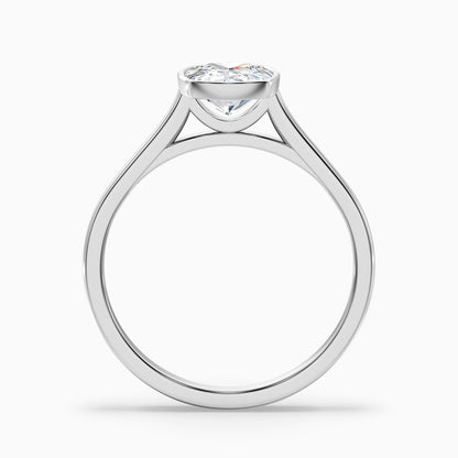 Angie 3 Carat Elongated Cushion Cut Bezel Set Moissanite Diamond Ring in 18k Rose Gold
