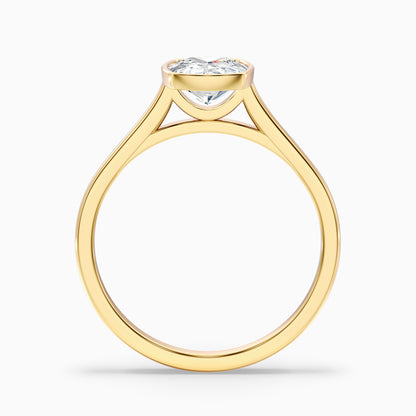 Angie 5.5 Carat Elongated Cushion Cut Bezel Set Moissanite Diamond Ring in 14k Rose Gold