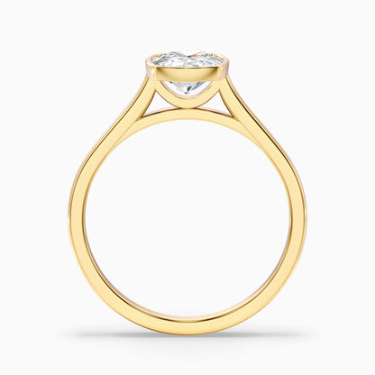 Angie 1 Carat Elongated Cushion Cut Bezel Set Moissanite Diamond Ring in 925 Sterling Silver