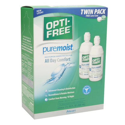 Opti-Free Multi Purpose Disinfection Solution, Puremoist, Twin Pack 