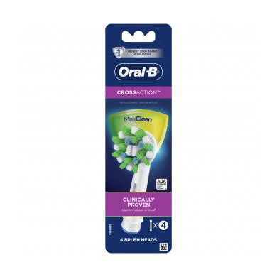 Oral B Cross Action Electric Toothbrush Replacement Brush Heads - 4ct by Pasteur Pharmacy