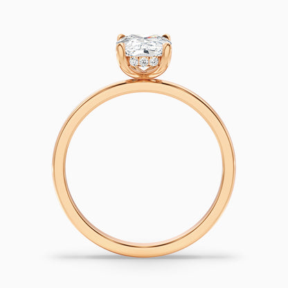 Lynda 1.5 Carat Elongated Cushion Cut Hidden Halo Lab Grown Diamond Ring in 10k Yellow Gold